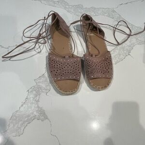 Blowfish Pink Espadrille Sandals with Cutout Design women’s 8.5